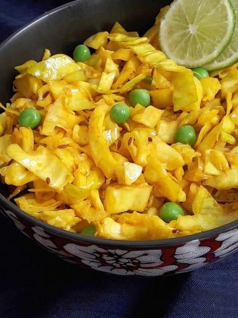 Curried Canned Cabbage with Turmeric