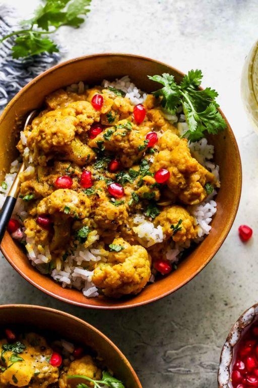 Curried Cauliflower Lentil Stew in the Crock Pot