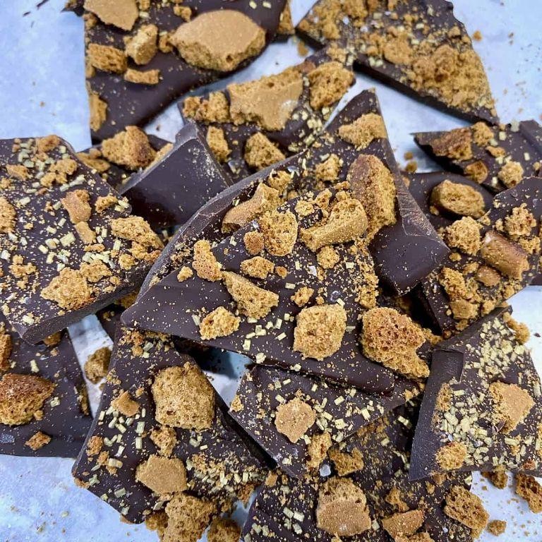 Dark Chocolate Gingerbread Spice Bark