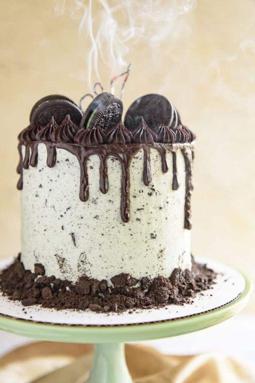 Dark Chocolate Mint Oreo Cake