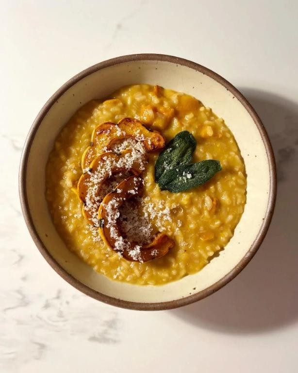 Delicata Squash and Sage Risotto