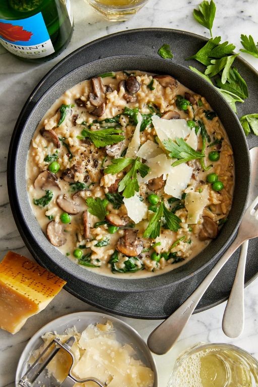 Dutch Oven Instant Pot Mushroom Risotto