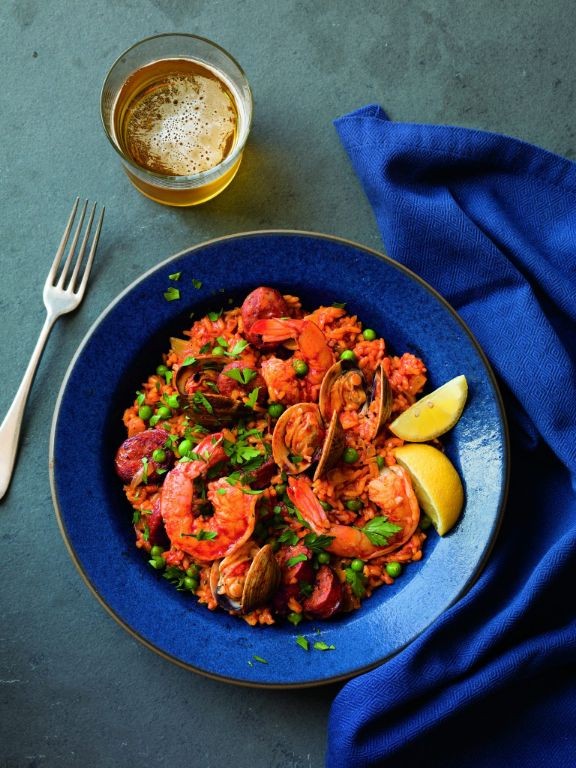 Dutch Oven Instant Pot Seafood Paella