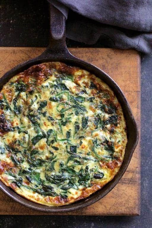 Easy Leek and Spinach Frittata