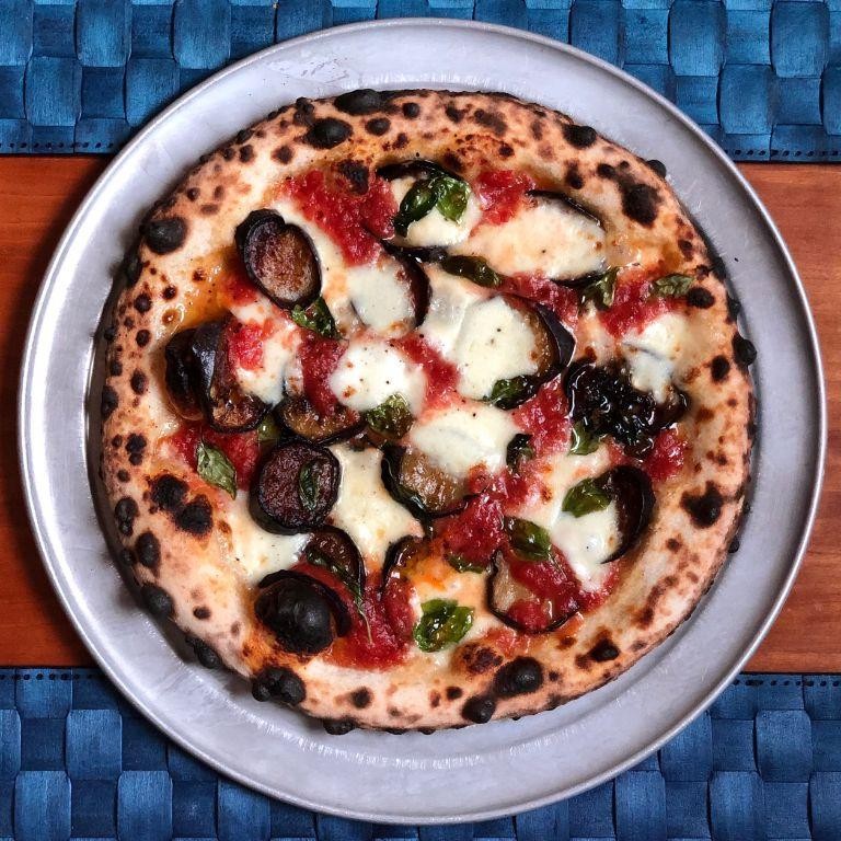 Eggplant and Parmesan Neapolitan Pizza