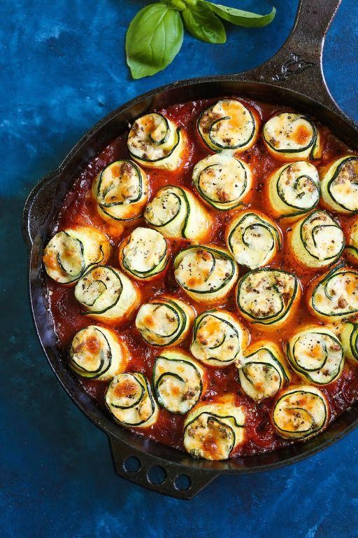 Eggplant and Zucchini Lasagna Rolls
