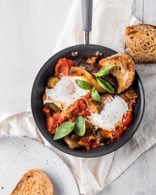 Eggplant and Zucchini Shakshuka