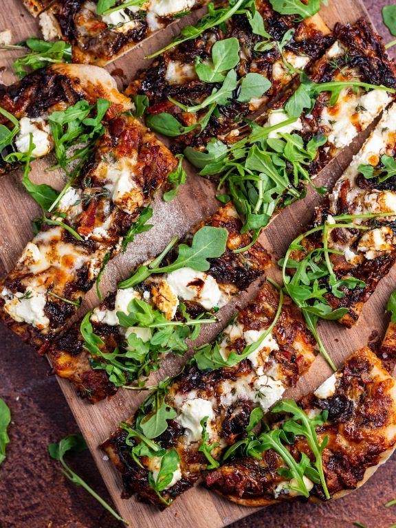 Farmers Cheese and Caramelized Onion Flatbread