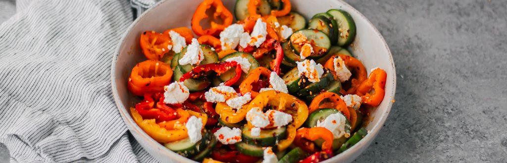 Farmers Cheese and Cucumber Salad