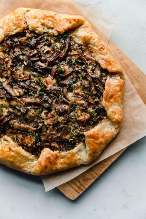 Farmers Cheese and Mushroom Galette