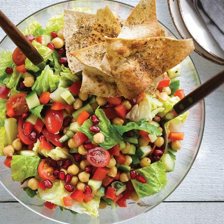 Fattoush Salad with Crispy Pita Chips