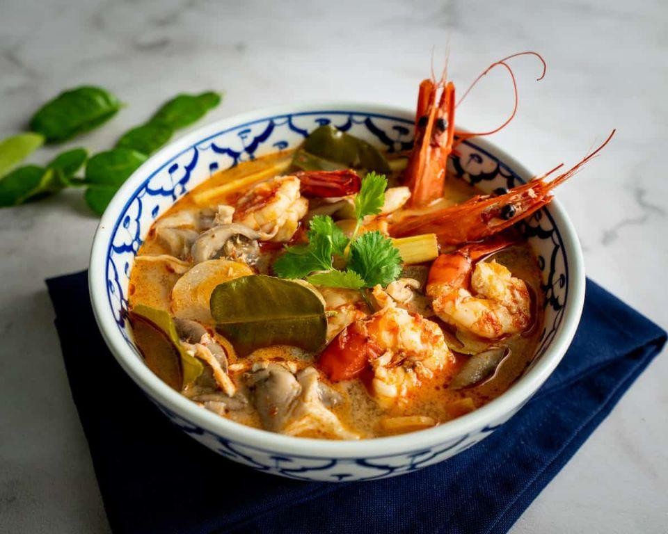Fiery Tom Yum Soup with Shrimp