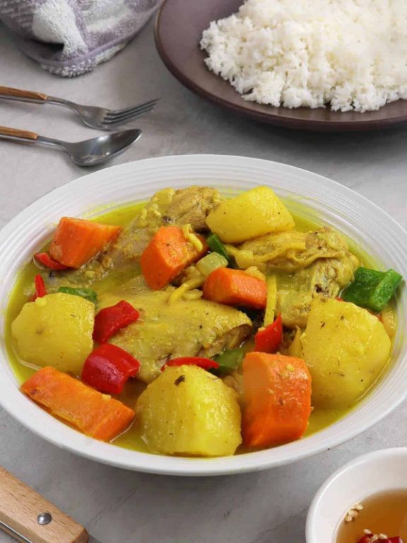 Filipino Curry Chicken Thighs with Pineapple