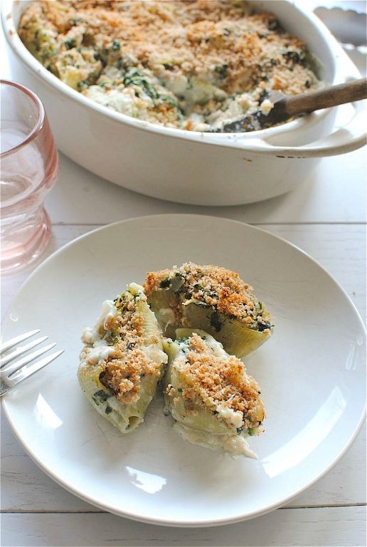 Fish and Spinach Stuffed Shells