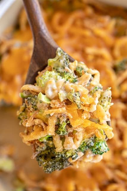 French Fried Onion and Broccoli Cheese Soup