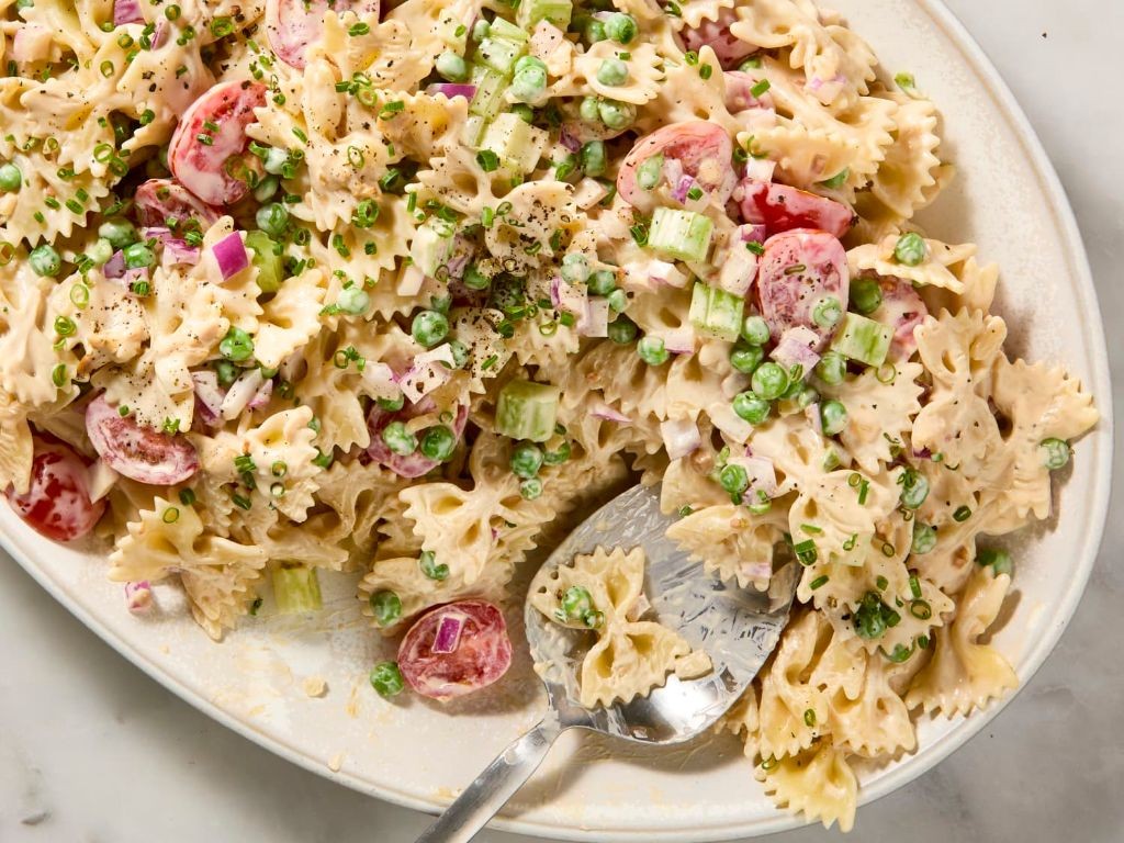 French Fried Onion and Ranch Pasta Salad