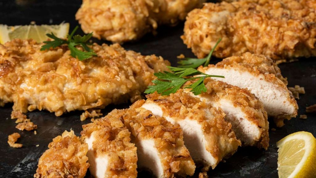 French Fried Onion-Crusted Chicken Tenders
