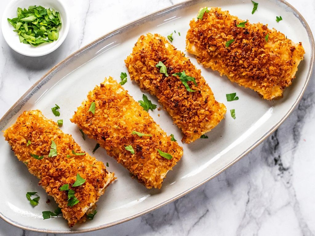 French Fried Onion-Crusted Fish Fillets