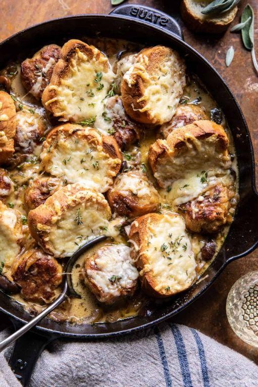 French Onion Meatball Soup