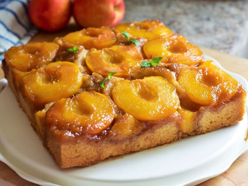 Fresh Peach Upside-Down Cake