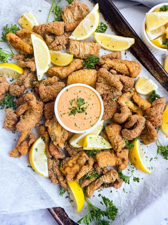 Fried Catfish Nuggets with Chipotle Aioli