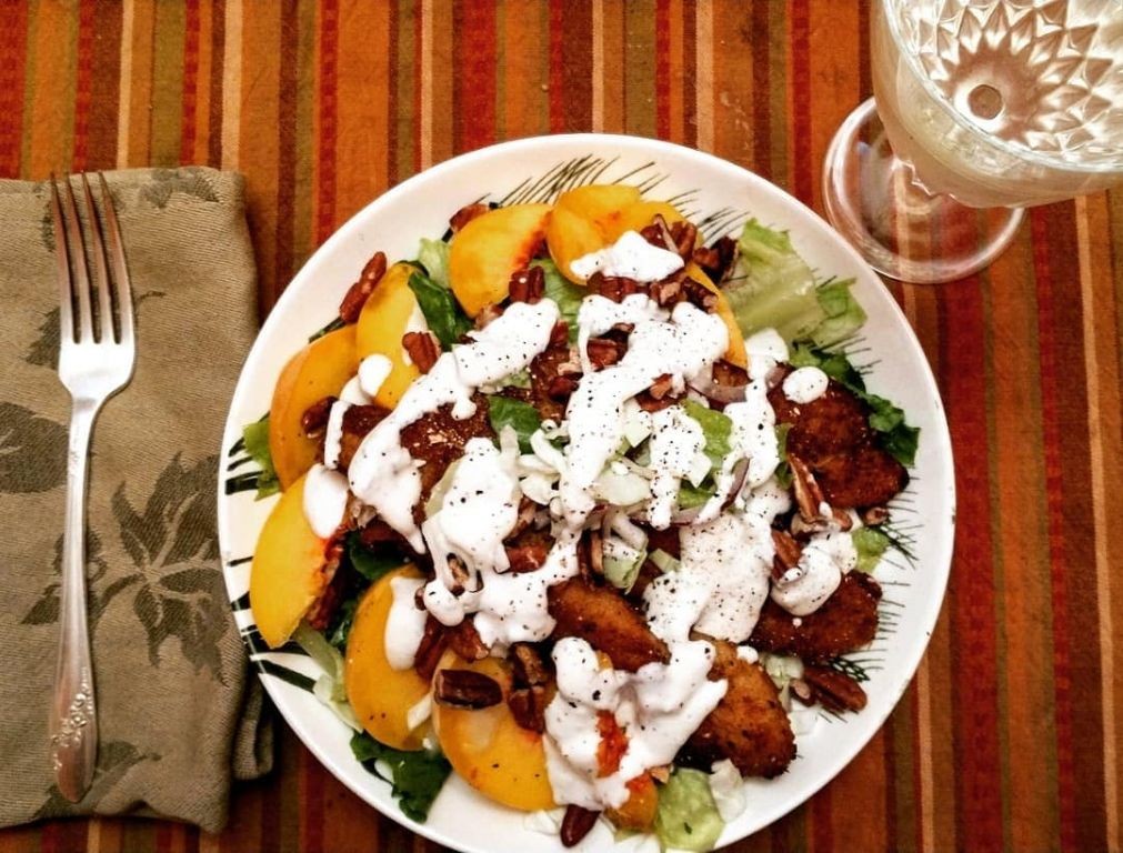 Fried Catfish Salad with Buttermilk Dressing