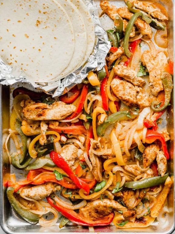 Frozen Chicken Breast Fajitas with Peppers and Onions