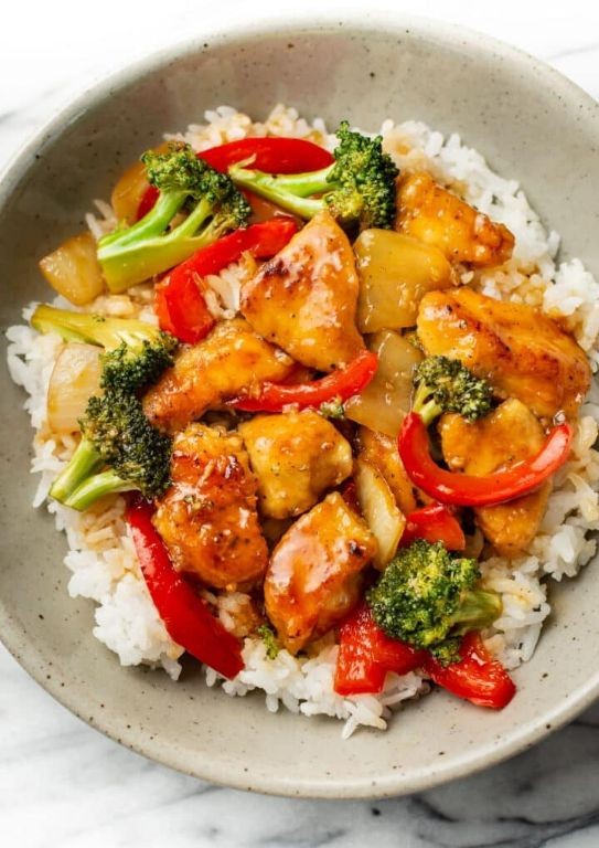 Frozen Chicken Breast Stir-Fry with Teriyaki Sauce