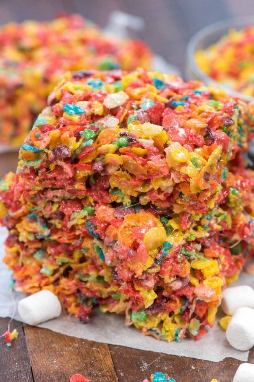 Fruity Pebbles Rice Krispies Treats