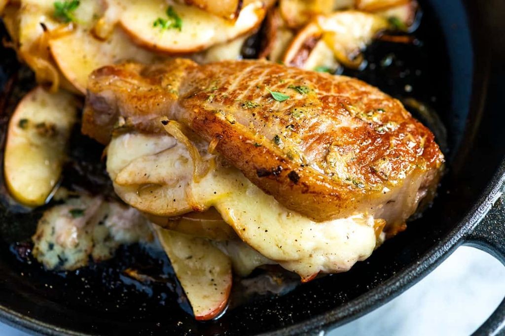 Fuji Apple Stuffed Pork Chops