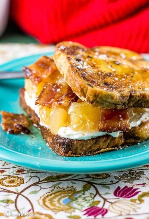Fuji Apple and Bacon Stuffed French Toast