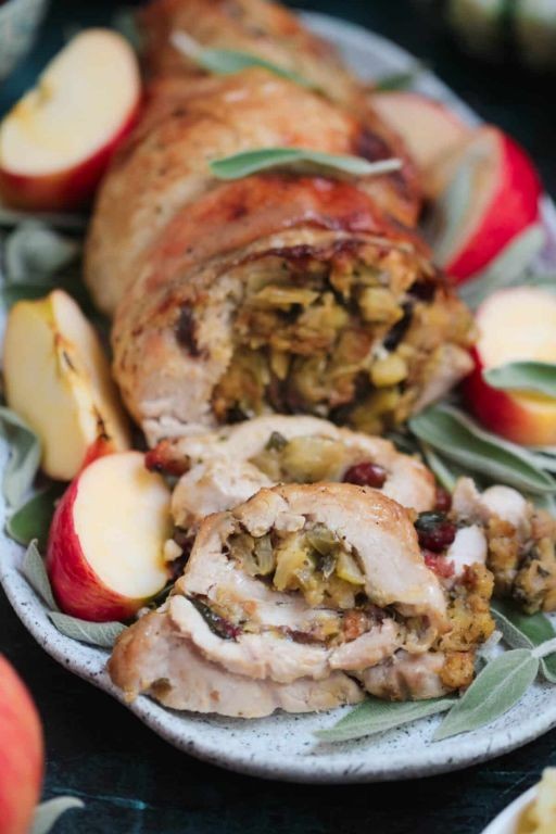 Fuji Apple and Cranberry Stuffed Turkey