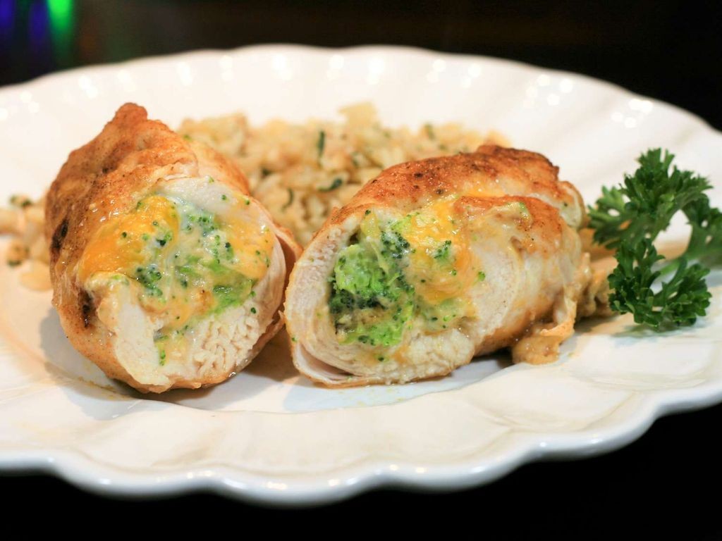Garlic Butter Broccoli Stuffed Chicken