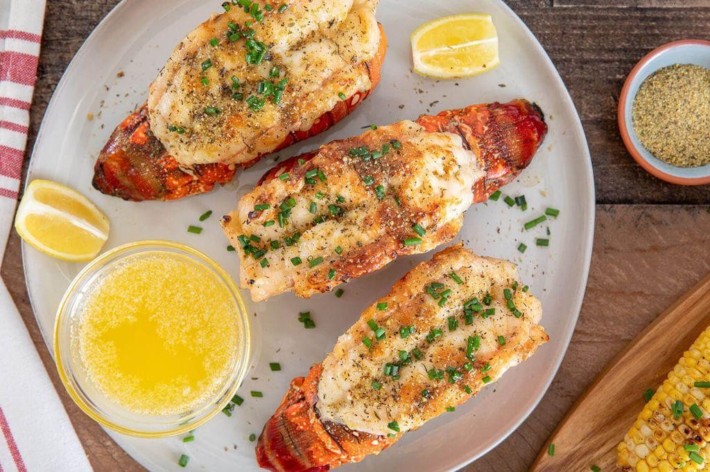 Garlic Butter Grilled Lobster Tails