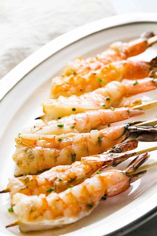 Garlic Butter Grilled Shrimp Skewers