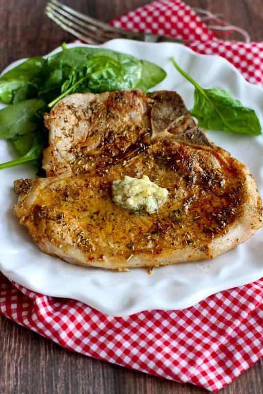 Garlic Butter Herb Pork Chops