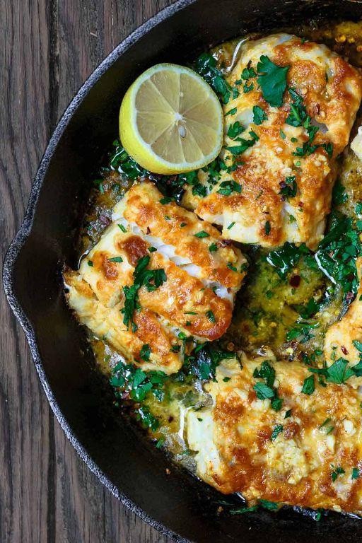 Garlic Butter Mediterranean Baked Cod