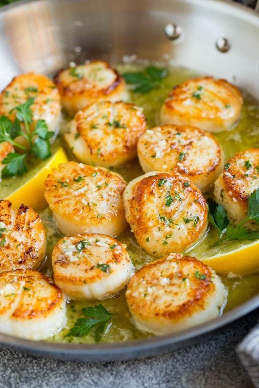 Garlic Butter Pan-Seared Scallops