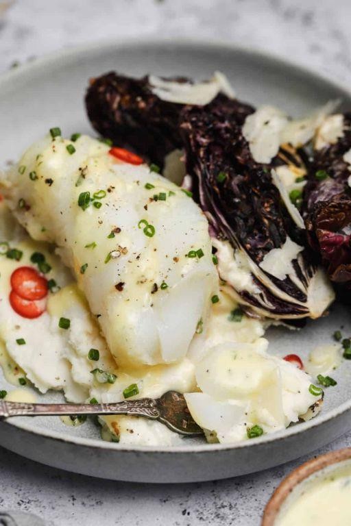 Garlic Butter Poached Cod