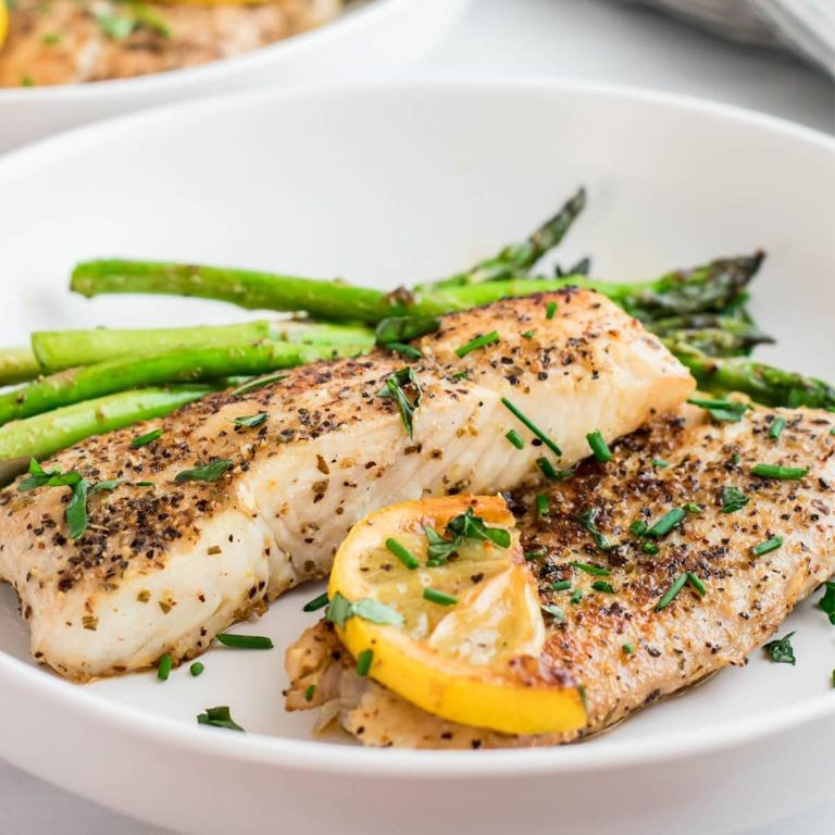 Garlic Herb Pan-Seared Halibut