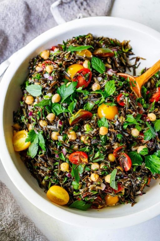 Garlic Herb Wild Rice Salad