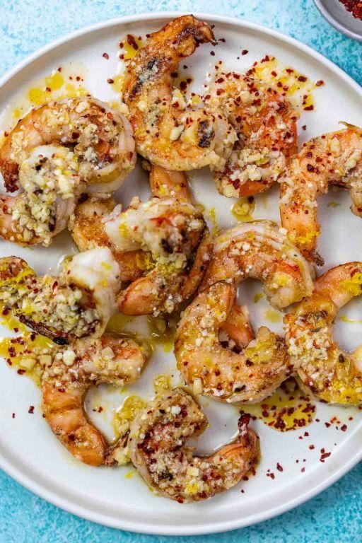Garlic Parmesan Breaded Shrimp Skewers