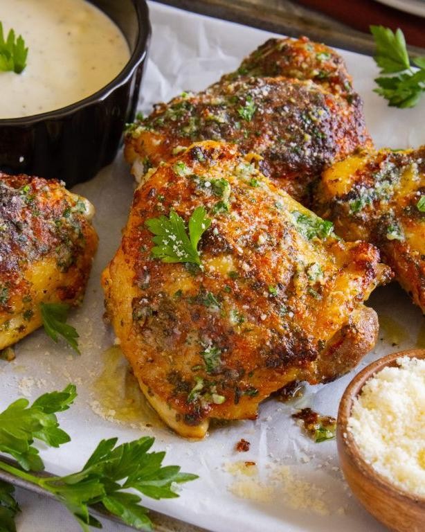 Garlic Parmesan Frozen Chicken Thighs