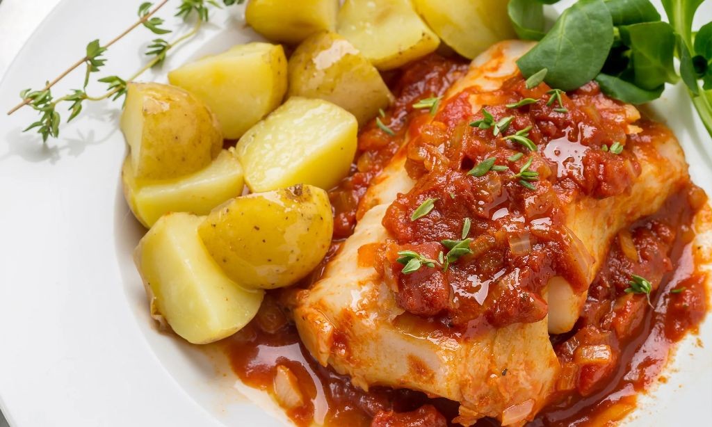 Garlic Parmesan-Battered Cod with Marinara
