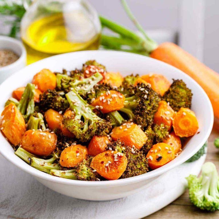 Garlic Roasted Broccoli and Carrots