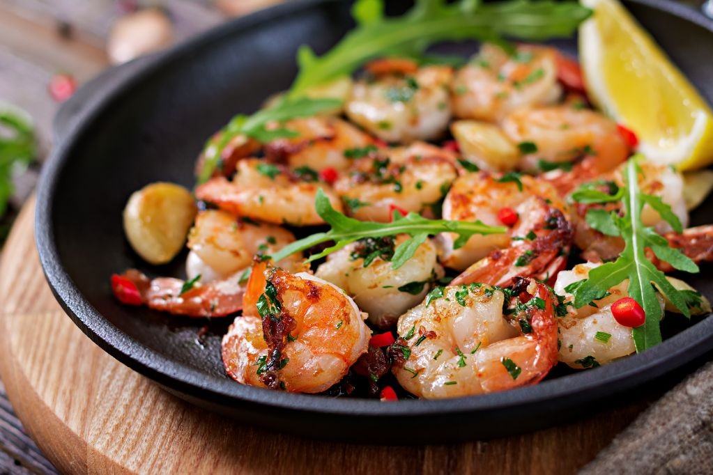 Garlic Shrimp Pintxos with Lemon Aioli