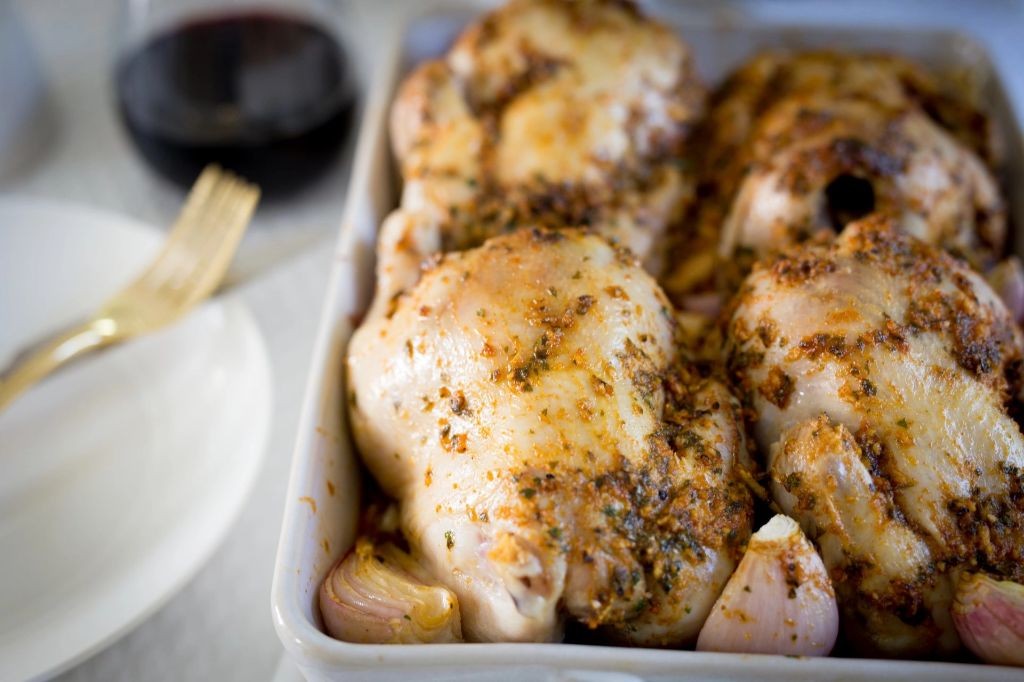 Garlic and Herb Marinated Cornish Hens
