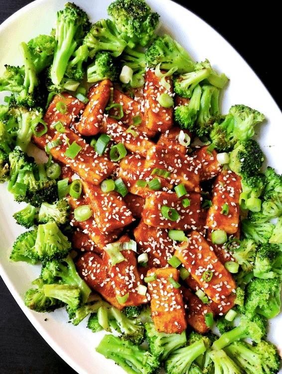 Garlic ginger tofu salad