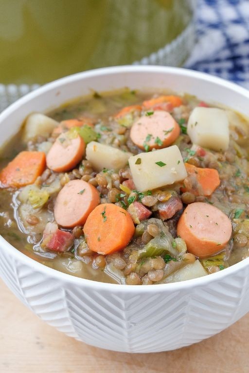German Cabbage and Lentil Soup