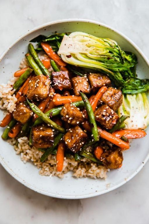 Ginger Soy Tofu Blackstone Stir Fry